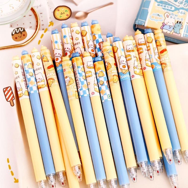 20Pcs Cat Gel Pen for Students 0.5mm Black Ink Smooth Writing Tool Cartoon for Journaling Note-Taking Ideal Classroom Prize Stationery