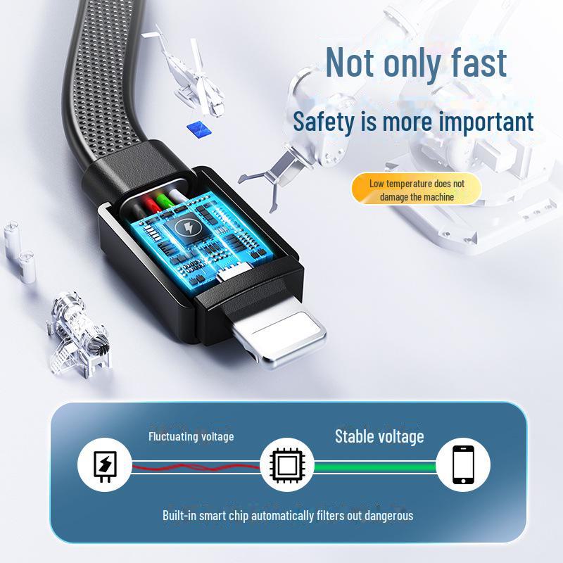REMAX Ruiliang Platinum Wing Pro Data Cable for Android, Apple, Type-C - Single-Head Charging