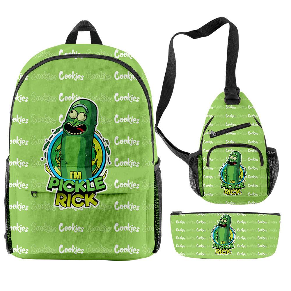 Cook 3D Printing Large Capacity Multifunctional Male And Female Versatile Backpack Student Bag Three-Piece Set