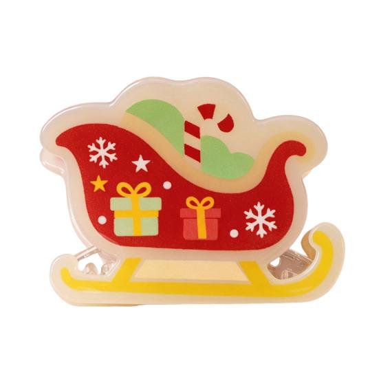 Holiday Gift Ideas for Women Christmas Cartoon Hair Claw Clip, Cute Clip Women, Non-slip Secure Grip Clips Half-tied Strong Hold Acrylic Accessories