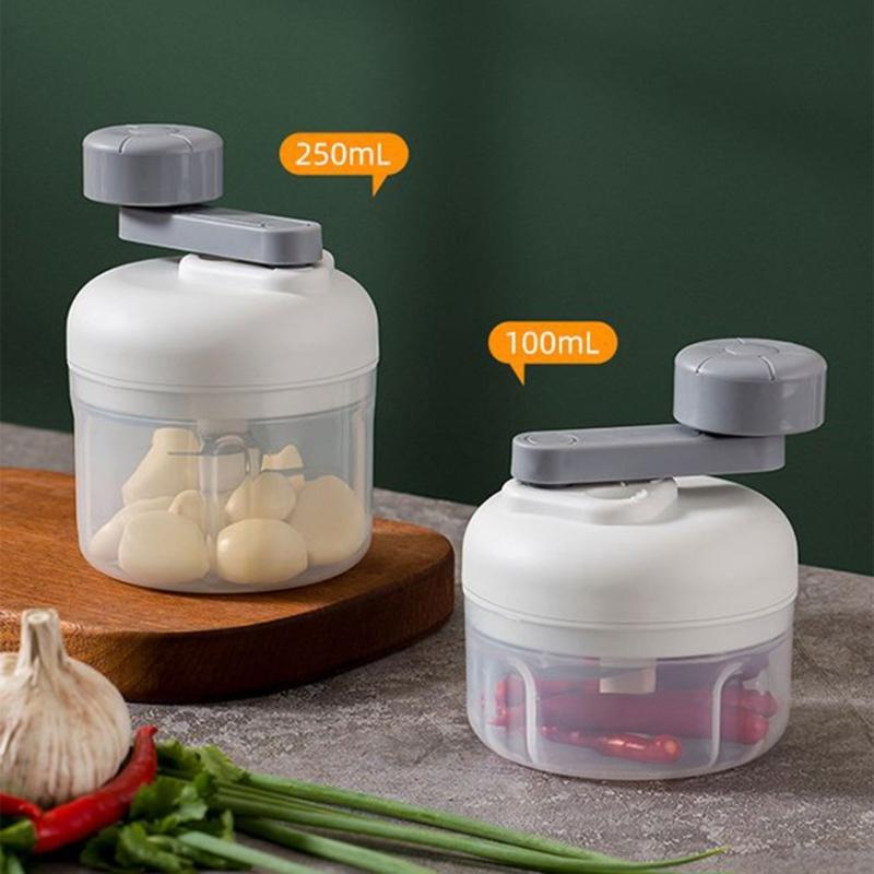 Tragbare Knoblauchpresse Handkurbel Kleine Knoblauchreibe Effizienter Tragbarer Knoblauchhacker Geschenk für Kochbegeisterte