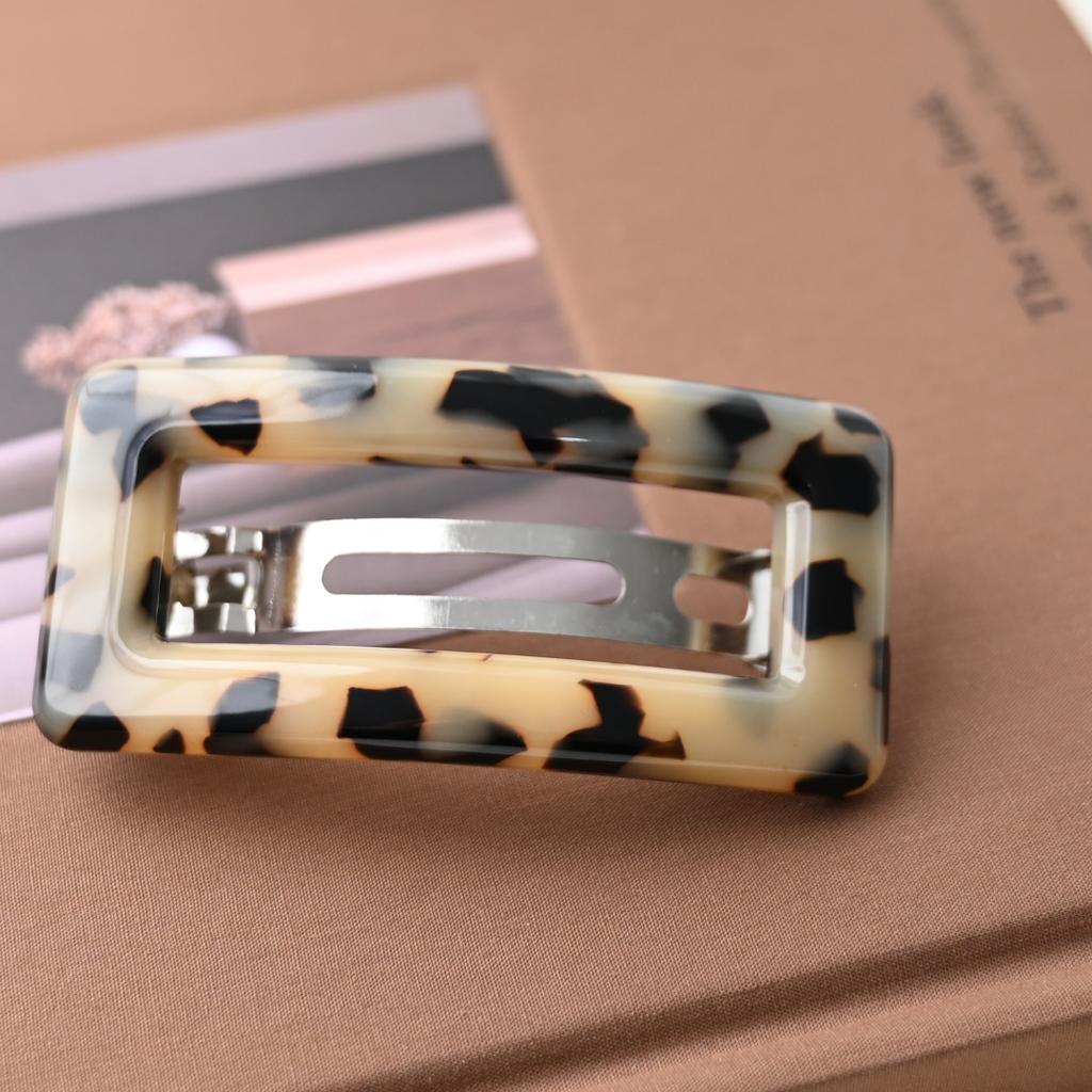 Fashion French Clips Barrettes Acetate Hair Clips for Girls and Women Pony Hair Headwear Rectangle Shaped Hair Accessories