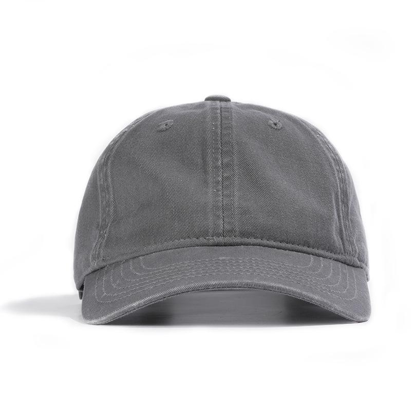 

Мужская бейсболка Zhonghao с мягким верхом и козырьком-уткой - японский и корейский стиль, большая окружность головы, однотонный цвет M (55-58cm) серый