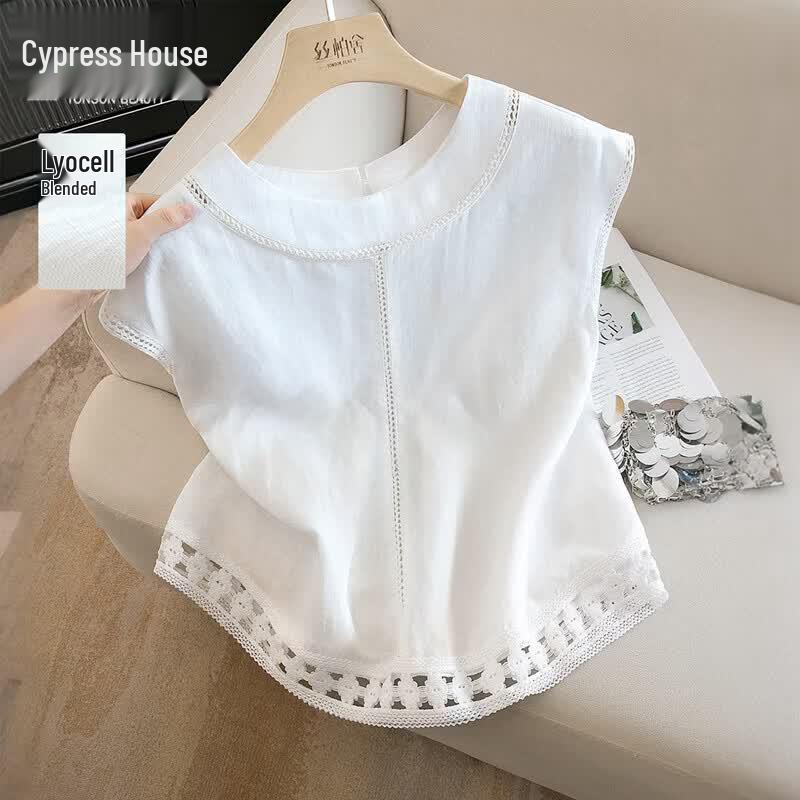 Women s Lyocell Linen Blend Sleeveless Blouse M