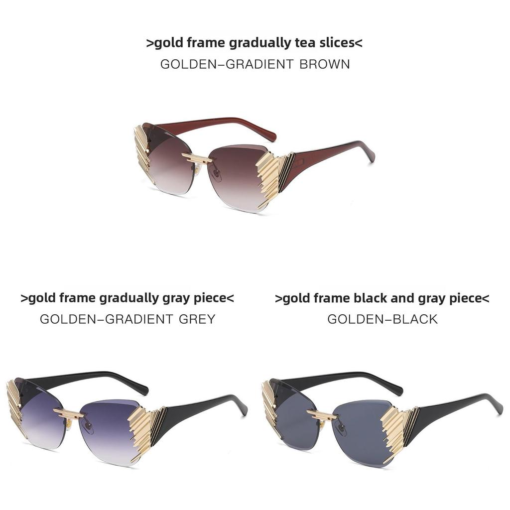 Modern Unisex Frameless Sunglasses With Uv400 Protection For Street Style And Fashion Trend