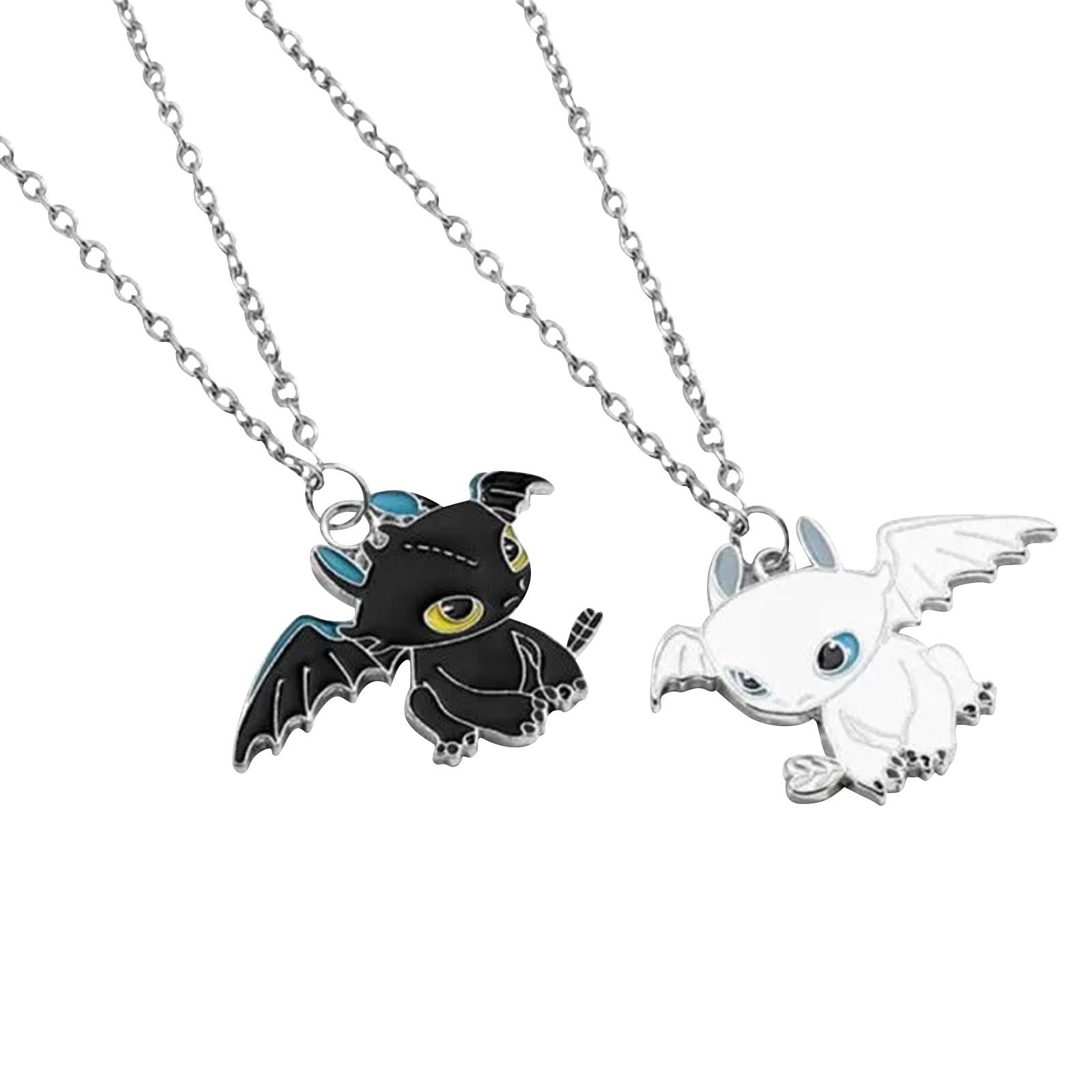 

Fashionable Couple Necklace, A Pair Of Hip-hop Personality Pendants For Men And Women One Size чёрный