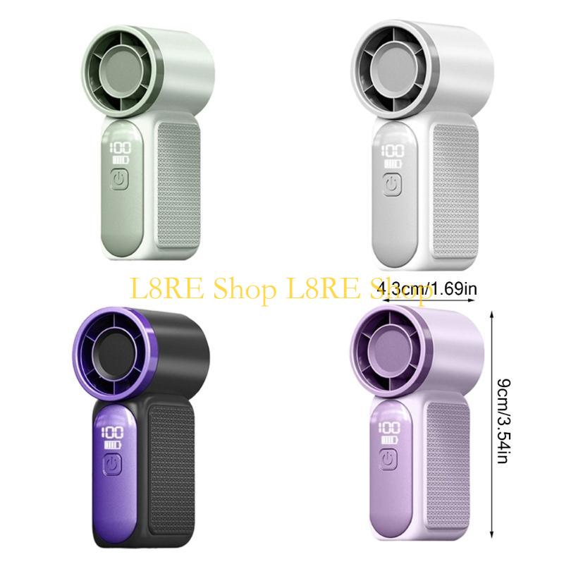 L8RE Outdoor Small Handheld Fan Air Blower 3000mah with 100 Speed Adjustable Rechargeable for Travel Home Camping Outdoor