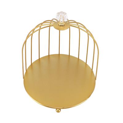 Bird Cage Cosmetic   Gold Space Saving Iron Unique Multifunctional Birdcage Makeup Display Rack for Bathroom