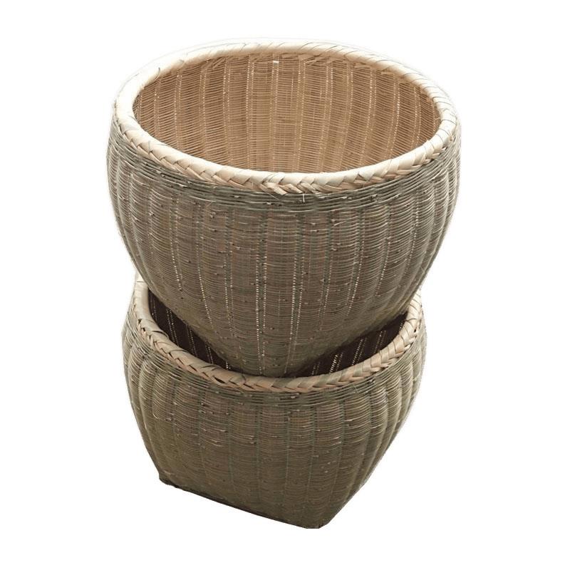 Extra Large Handmade Bamboo Woven Basket for Rice & Grain Storage