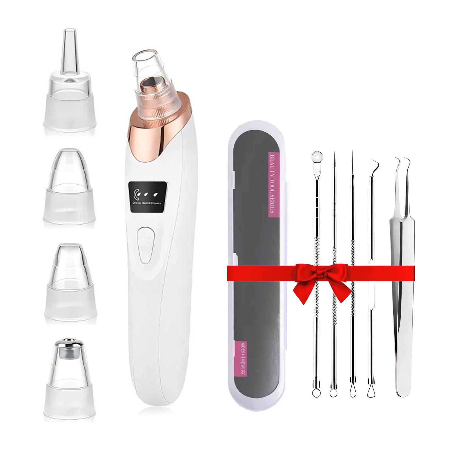 

Электрический прибор для удаления черных точек, вакуумный набор для пор, инструмент для удаления черных точек с 3 уровнями всасывания и 5 насадками, подходит для женщин и мужчин