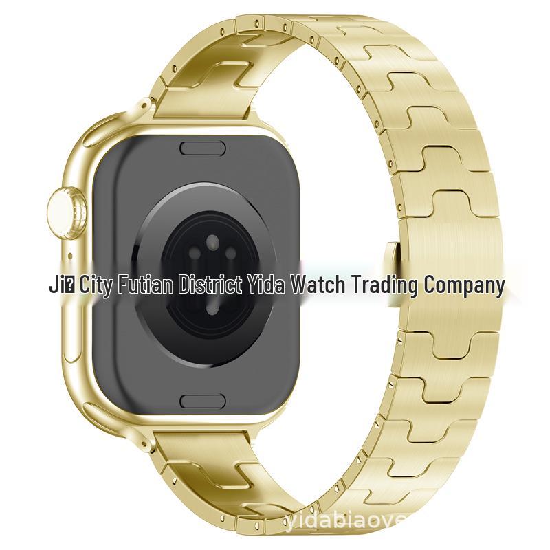 Hermes Women's H-Shaped Stainless Steel Band for Apple Watch 10/9 Ultra 2