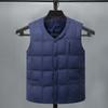 Men Waistcoat V-Neck Sleeveless Solid Color Single Breasted Vest Coat with Pockets Windproof Thickened Quilted Bottoming Vest Jacket