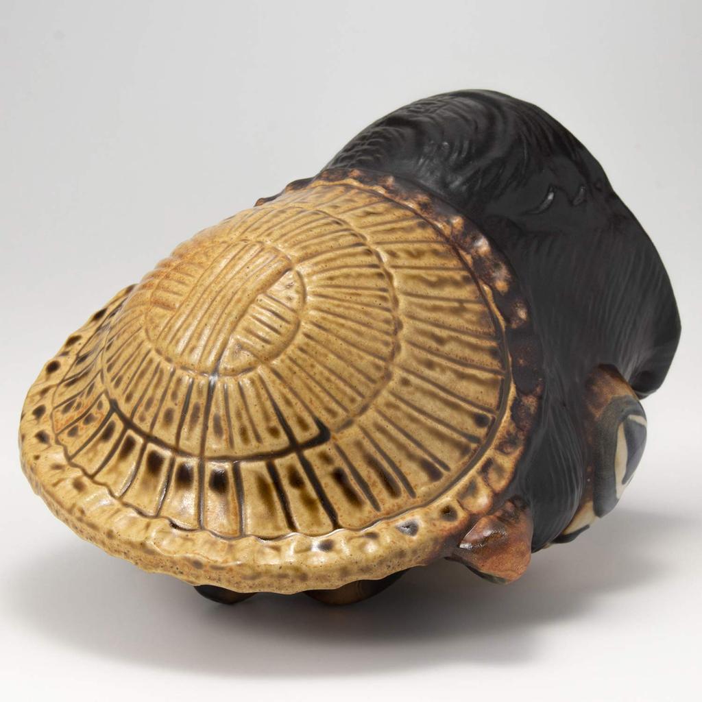 Marui Pottery Shigaraki Ware Lucky Tanuki Size 7 17cm wide x 22cm Auspicious Good Fortune Made in Figurine, (approx. high), Item, Gift, Ceramic,