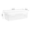 Transparent Storage Box Large Capacity Stationery Organizer Plastic Pencil Holder Clear Art Supplies Container School Office Accessories