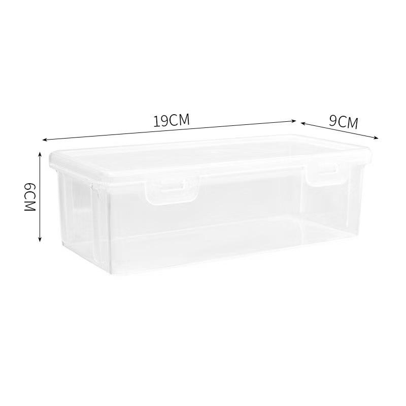 Transparent Storage Box Large Capacity Stationery Organizer Plastic Pencil Holder Clear Art Supplies Container School Office Accessories