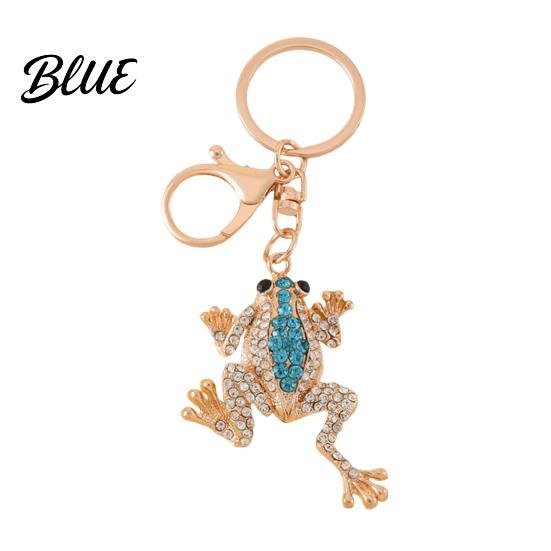 Wealth And Blessings Charm Toad Key Chain Rhinestone Keychain Sparkly