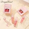 Dragon Ranee 3-Piece Pearl Shimmer Lip Gloss Set with Large Brush Applicator Glossy Mirror Finish Lip Gloss
