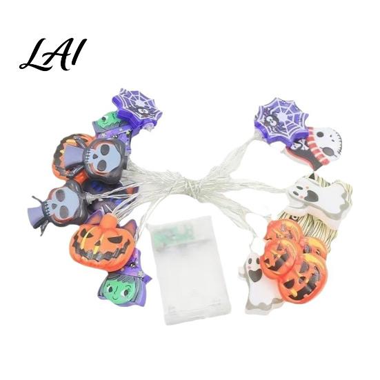 Easy Install Hanging Lights Halloween String Lights 10/20 LED Spooky Pumpkin Ghost Fairy Light Battery Operated for Indoor Outdoor Home Yard