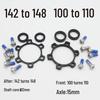 BOOST Hub Conversion Spacers: Front 100 To 110x15mm, Rear 142 To 148x12mm