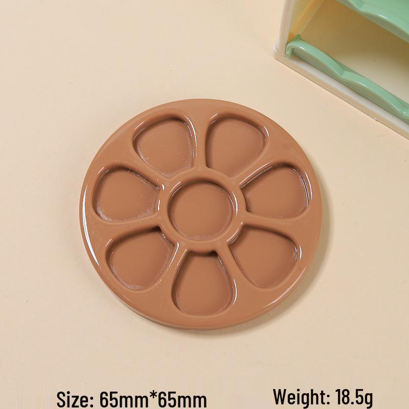 Cartoon Flower Round Plate Handmade Resin Accessories for DIY Crafts and Jewelry