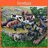 Wildlife Animal Miniature Cow Model Set With Pvc Material For Kids Educational Play
