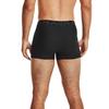 Under Armour Solid Color Sports Casual Boxer Briefs, 2-Pack Men Underwear Black 1363618-001