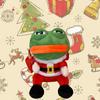 23cm Christmas Sad Frog Plush Toy Stuffed Pillow Doll Animal Pepe The Sad Frog Plush Doll Holiday Xmas GIfts for Girls Boys