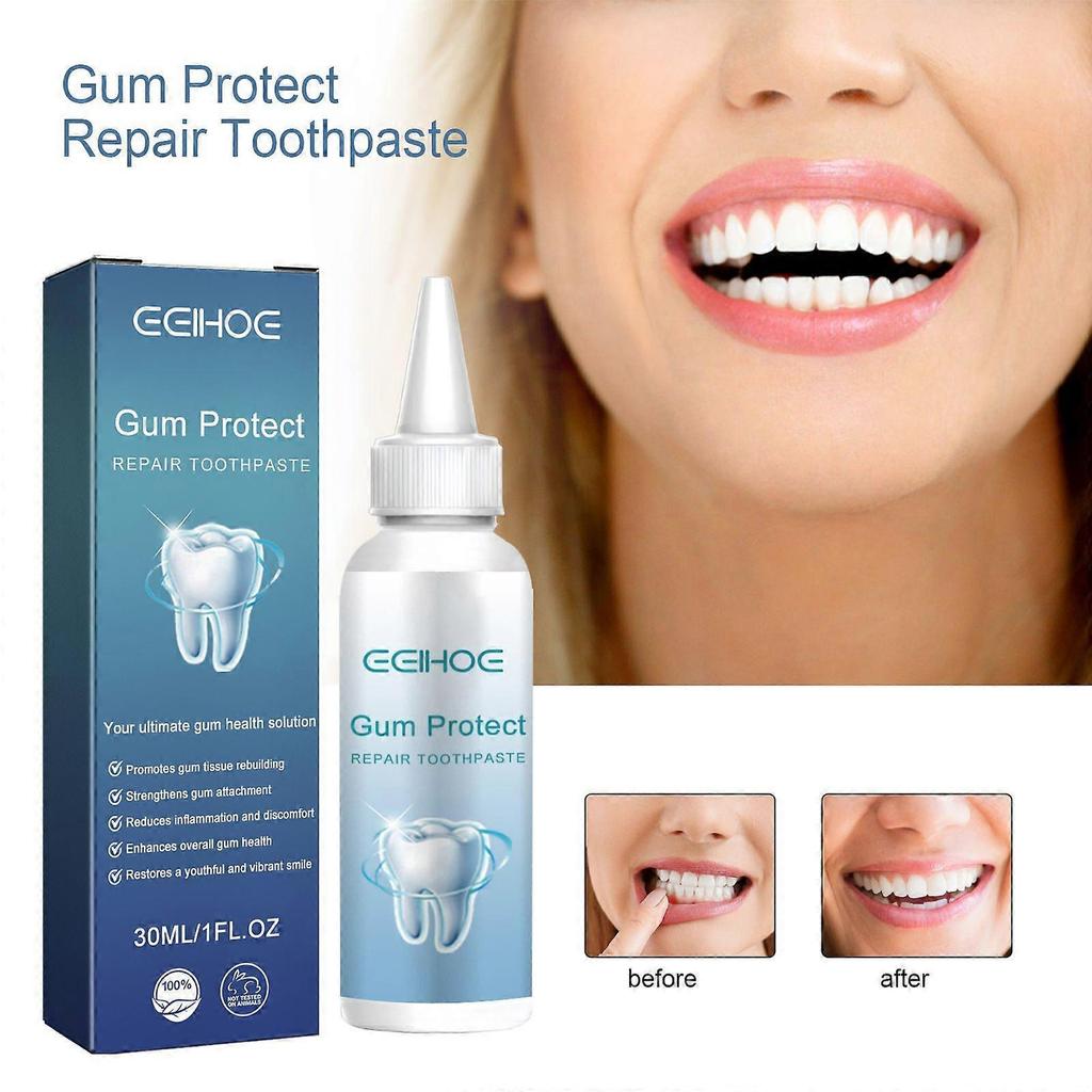 Gum repair toothpaste cleans the mouth, removes tartar, stains, yellow teeth
