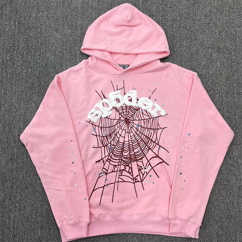 High-quality beauty tide spider web sweater fleece printing men and women couple hoodie source manufacturer wholesale