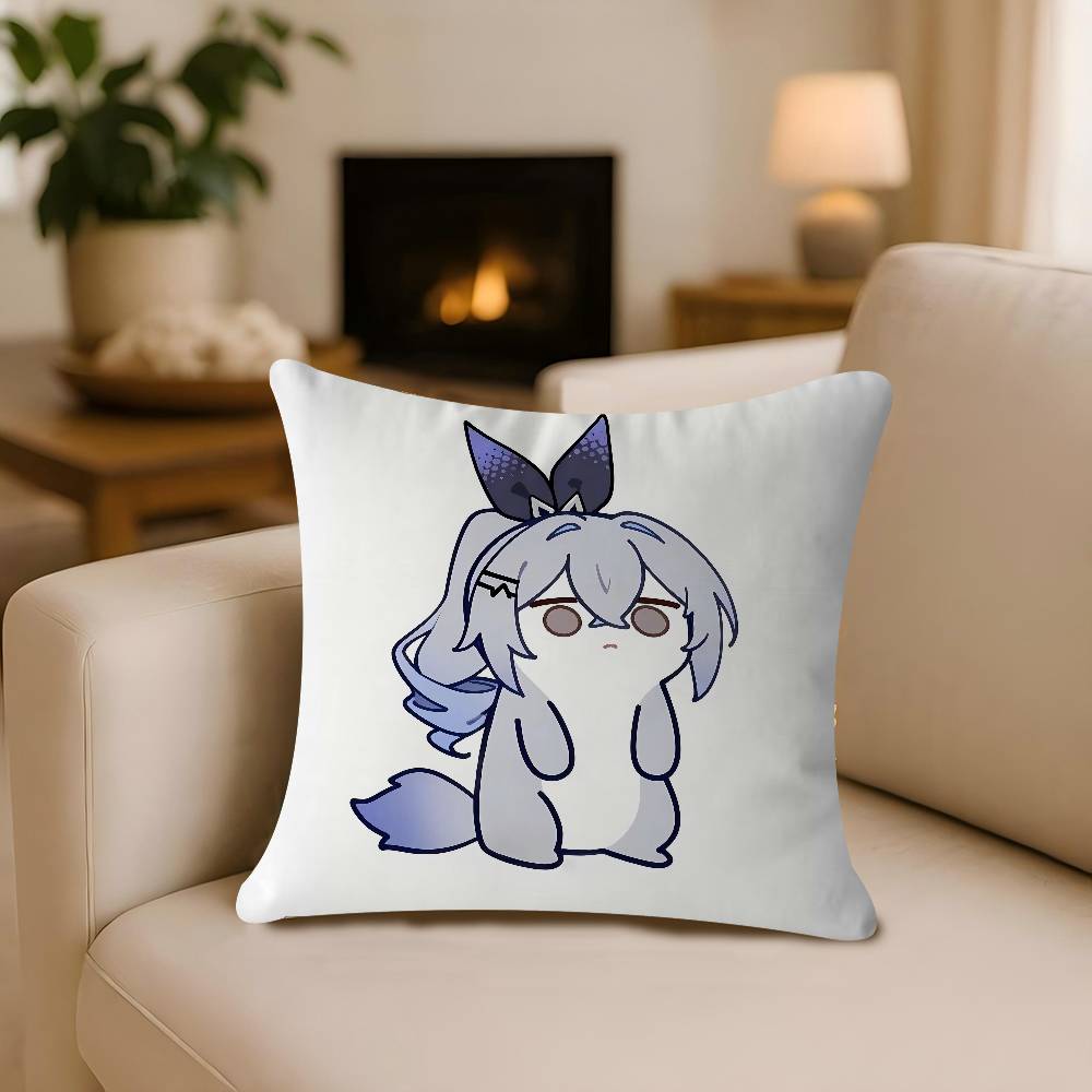 GAME Characters Silver Wolf Cushion Cover Car Throw Pillow Case For Sofa Car Christmas Gift 40x40cm 45x45cm