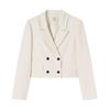 Xiangying Women's Commuter Double-Breasted Short Blazer