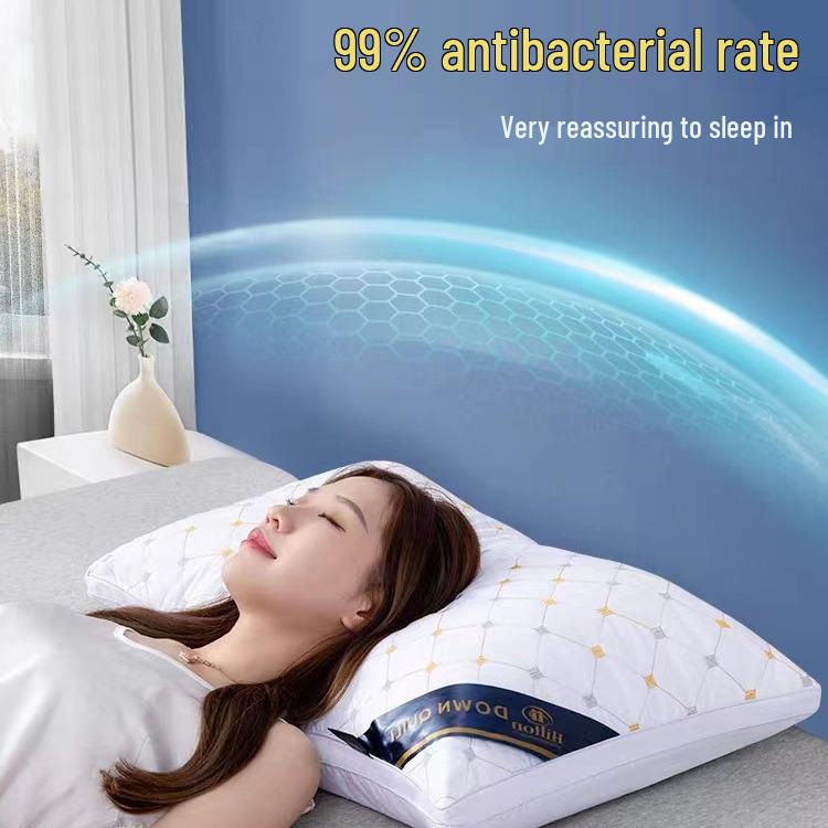 Hotel Neck Support Sleep Aid Pillow - Available In Singles or Pairs, Non-Collapsing Core for Home or Dormitory.