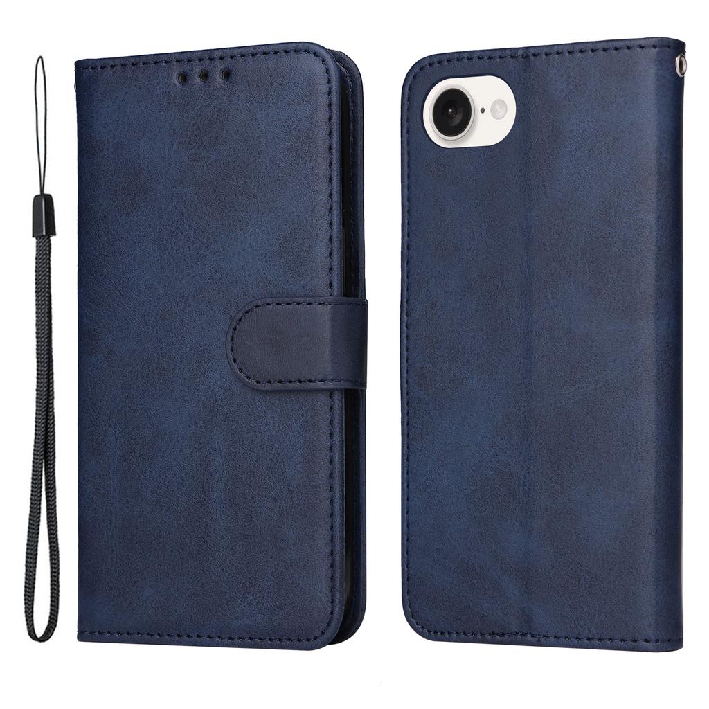 For iPhone 16e Leather Phone Case Magnetic Clasp Flip Wallet Phone Stand Cover