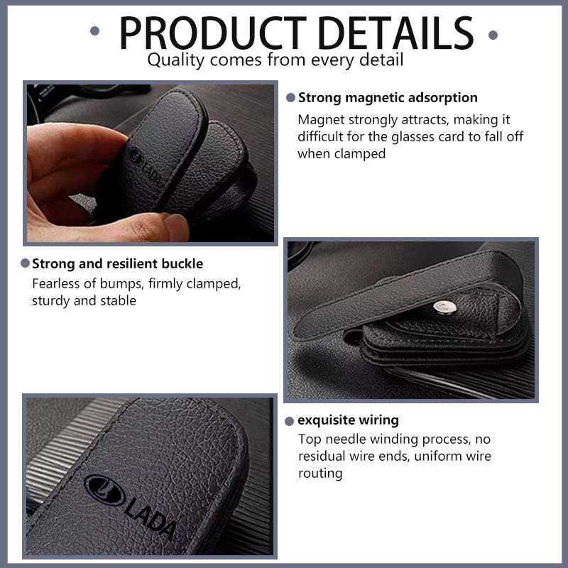 Car Sun Visor Eyeglass Clip Glasses Holder Automobile Accessories For Lada Niva Priora 4x4 Urban Vesta Granta Riva Samara