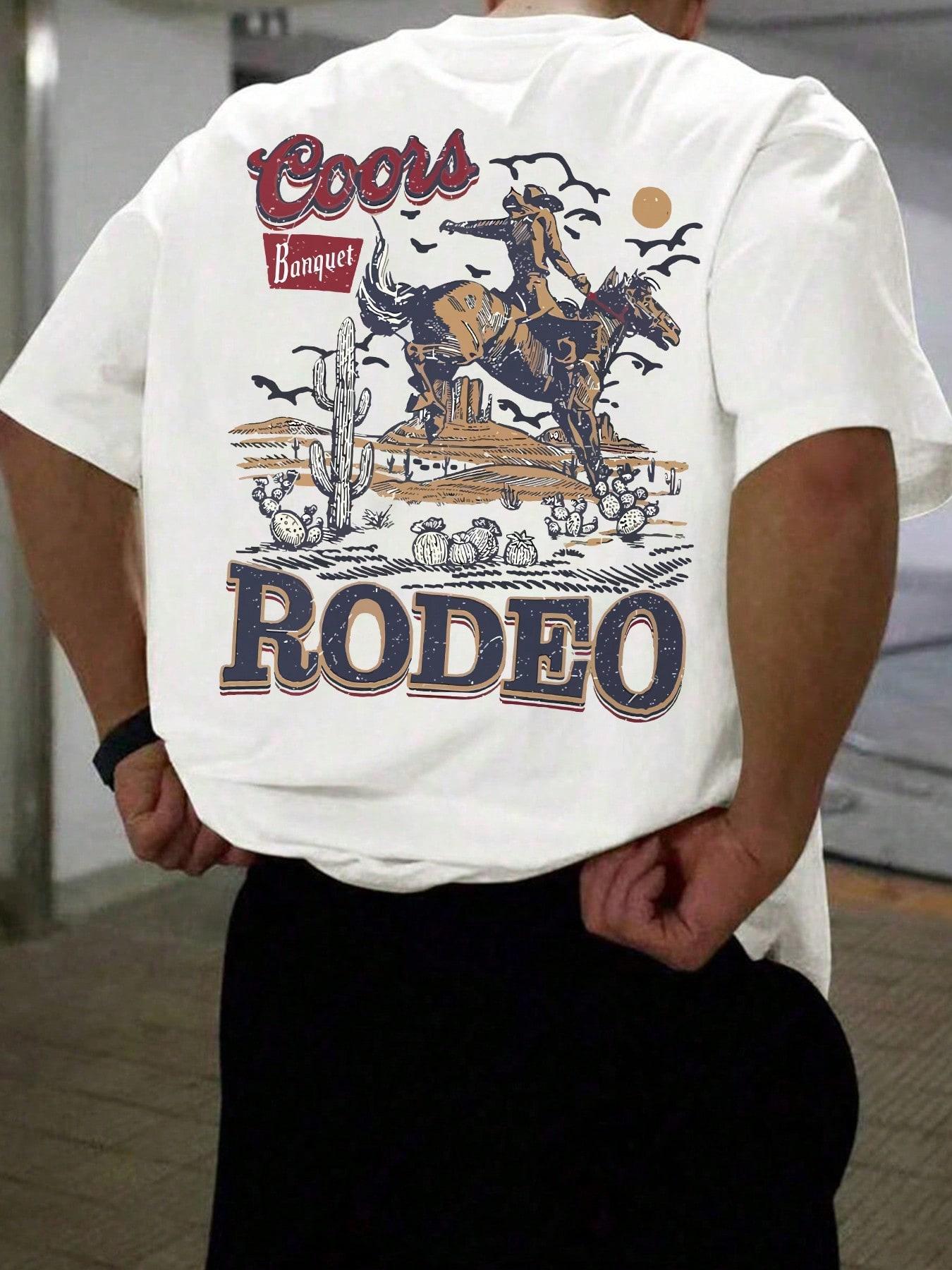 

Coors Rodeo 90s Cowboy T Shirt, Vintage Western Shirt, Men s Casual Crew Neck Tees, 100% Cotton, Perfect for Daily Wear 5XL різнокольоровий