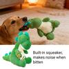 Dog Plush Dinosaur Toy Interactive Squeaky Dog Chew Toy Soft Stuffed Animal Puppy Teething Toy for Teeth Cleaning Anxiety Relief