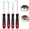 4Pcs Auto Car Oil Seal Screwdrivers Set+Hose Removal Hook Kit - O-Ring/Gasket Puller Remover Pick Hooks for Vehicle Repair Tools