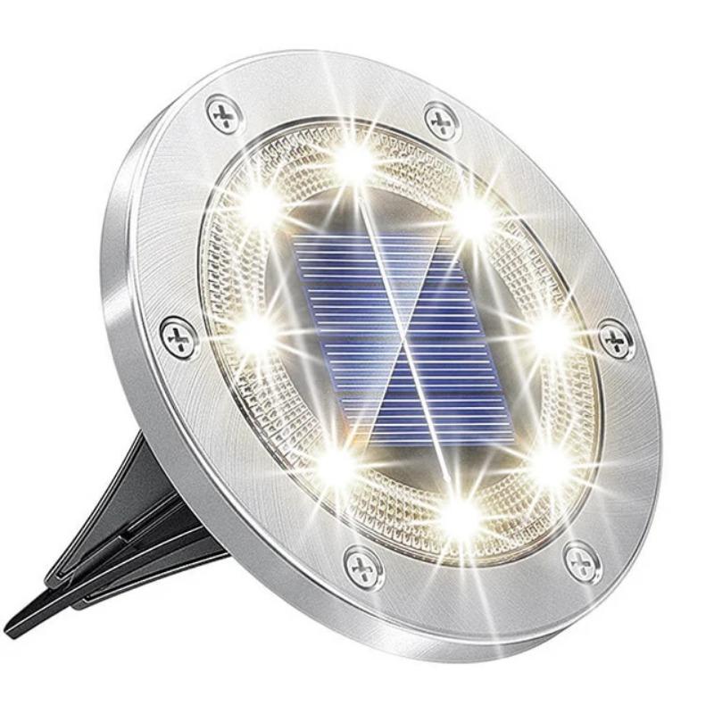 

Цветной дисковый светильник на солнечной энергии 12 светодиодов, уличный садовый солнечный подземный светильник, палубный светильник, светодиодная лампа на солнечной батарее, садовый декор