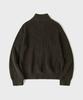HOOVES Mid-Neck Half-Zip Knit [Deep Brown]