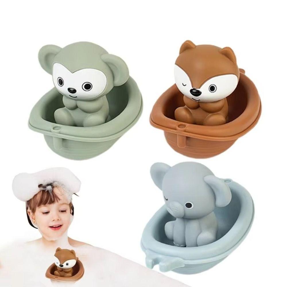 Finger Puppet Baby Bath Toys Folding Tower Stacking Boat Toys Floating Shower Toy  Beach Bathtub