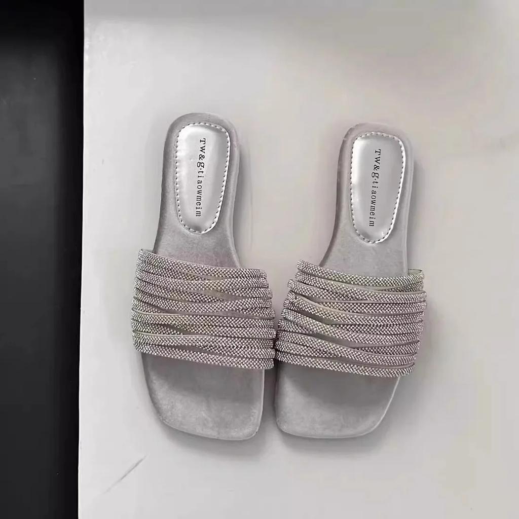 Fashion Slippers Women's Summer 2025 New Flat Sandals Women's Casual Beach Slippers Fashion Women's Shoes Zapatos De Mujer