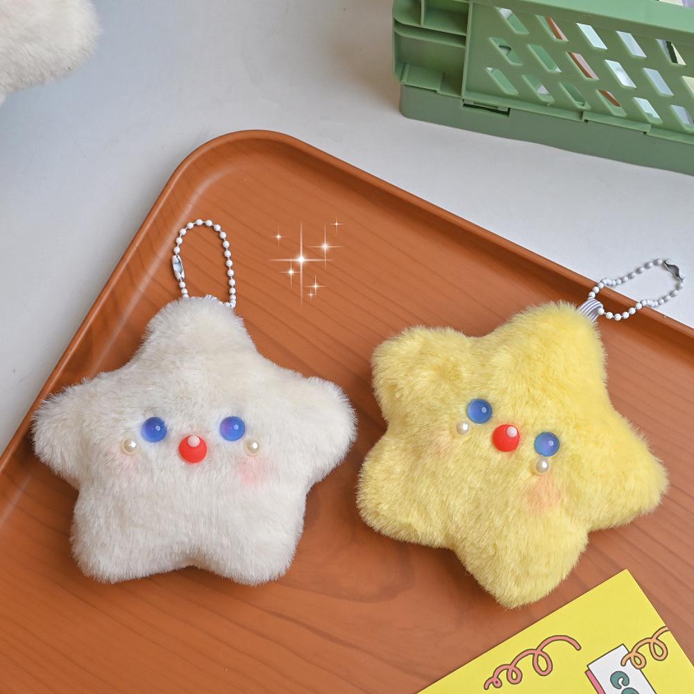 Star Pendant Plush Toy: Squeaky Doll Keychain & Backpack Charm