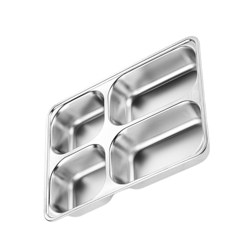 Multi Section Stainless Steel Serving Tray for School Event Family Gatherings