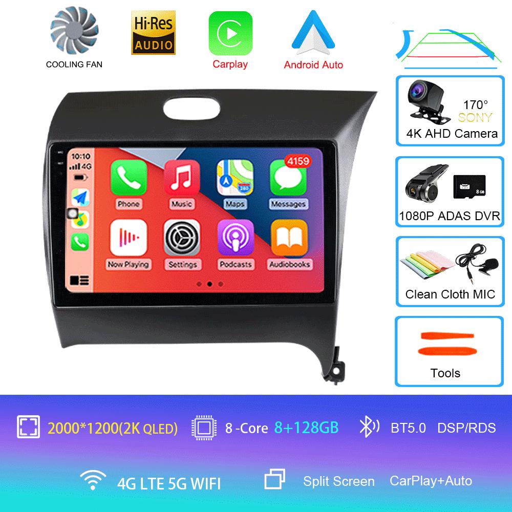 Android14 Carplay Auto Dla KIA K3 CERATO FORTE 3 YD Tuner 2013 2014 2015 2016 2017 Multimedia Samochodowe Radio Odtwarzacz Wideo WIFI+4G DSP