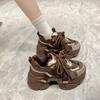 2025 New Soft Sneakers Woman Female Fashion High Increasing Ladies Trainers Chunky Sneakers Woman