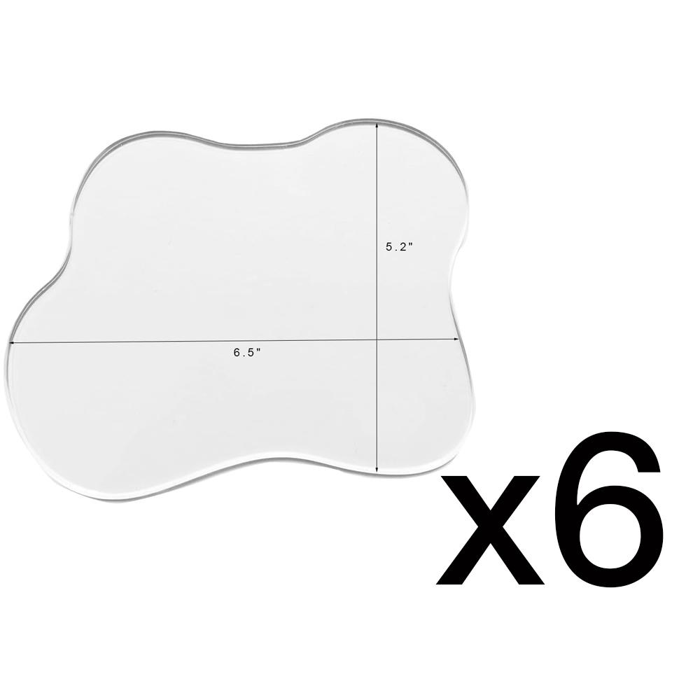 Acrylic Coaster Decorative Plates, Irregular Bar Drink Coaster, Clear Cloud Shape Coffee Cup Coaster, Perfect for Tabletop