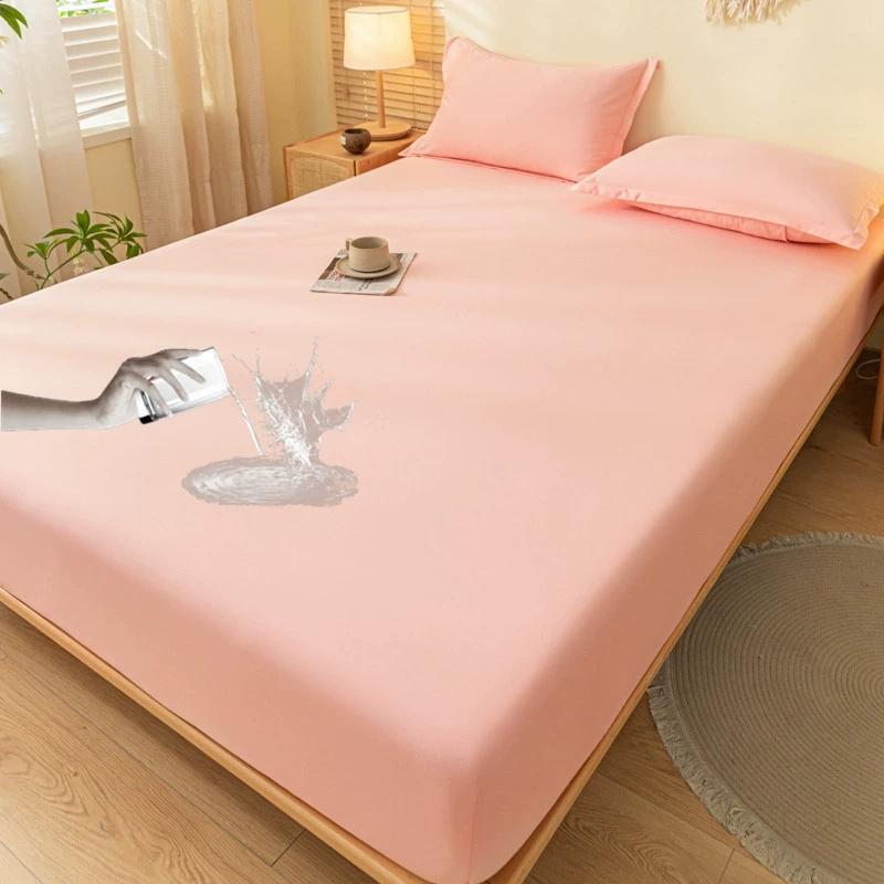 100 % wasserdichter Matratzenbezug, Spannbettlaken mit elastischem Band, rutschfester Matratzenschoner für Einzel-, Doppel-, Queen- und King-Size-Betten