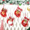 Santa Claus Stocking and Candy Bag Ornament for Christmas Tree