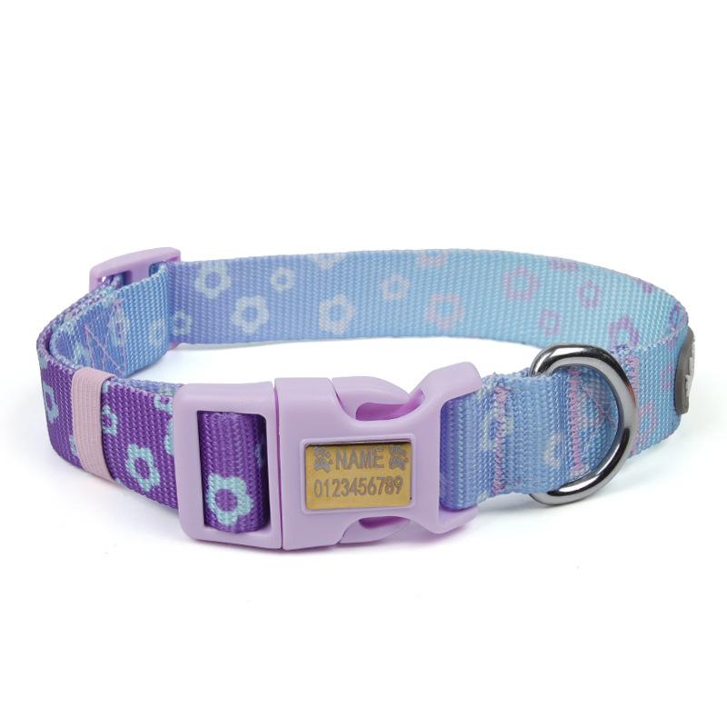 Dopamine Dog Harness Small & Medium Outdoor Dog Harness Gradient Print Pet Leash Set Comfortable and breathable