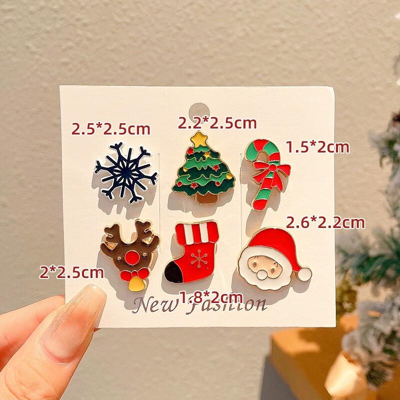 Набор металлических брошей Fumaide  Рождественская снежинка